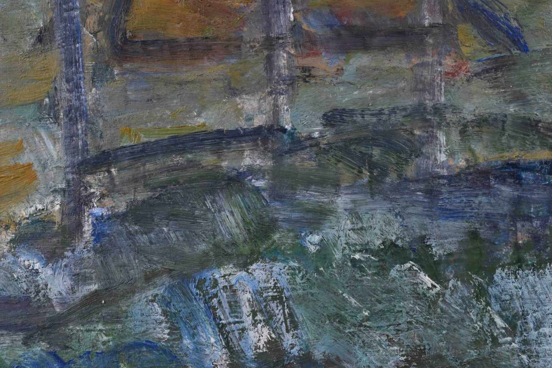 Manfred Richard BÖTTCHER (1933-2001)"Alter Bersarinplatz- Berlin"painting oil / canvas, 41 cm x 70.5 - Bild 5 aus 7