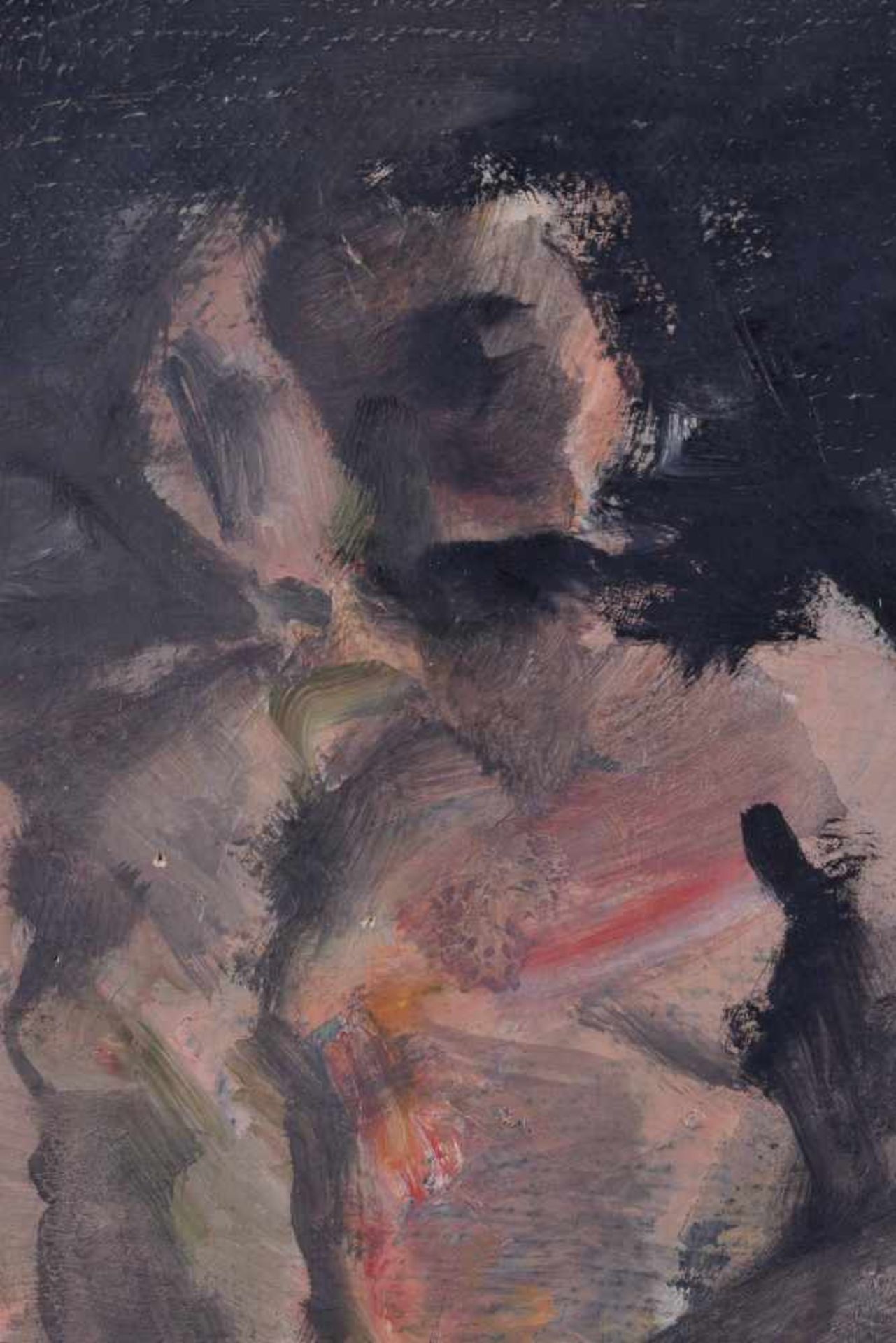 Hans VENT (1934-2018)"Paar"painting oil / canvas, 29.5 cm x 24 cm, with frame, 43.5 cm x 27.5 cm, - Image 2 of 6