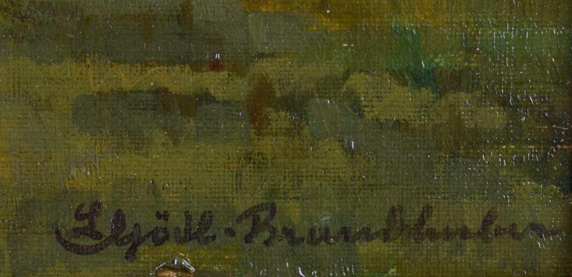 Lilli GÖDL-BRANDHUBER (1875-1946)"Castle in the countryside"painting oil / canvas, 40.5 cm x 59 - Bild 6 aus 7