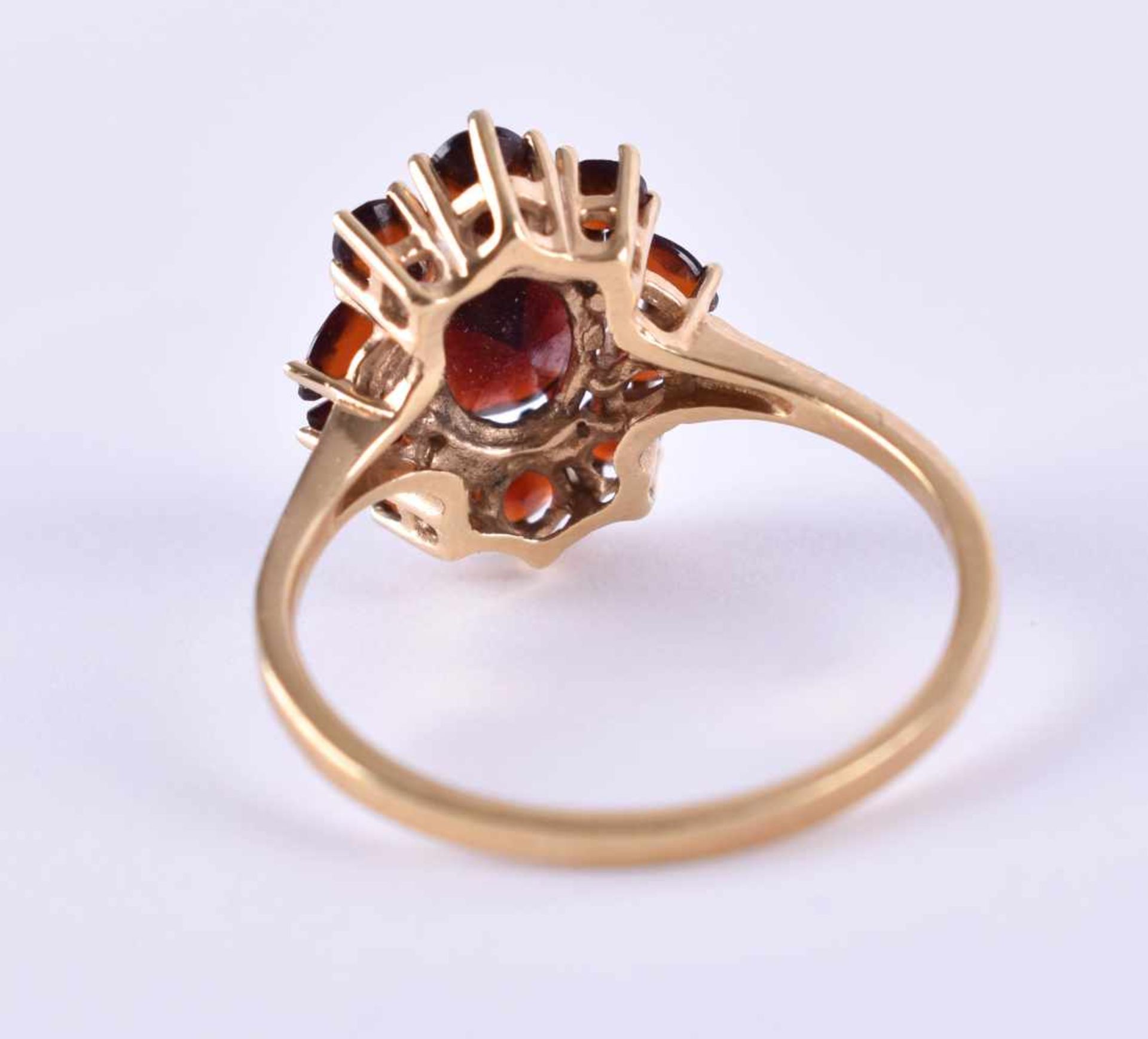 Garnet ringyellow gold 750/000, ring size approx. 56, total weight approx. 3.6 g.GranatringGG 750/ - Bild 3 aus 5