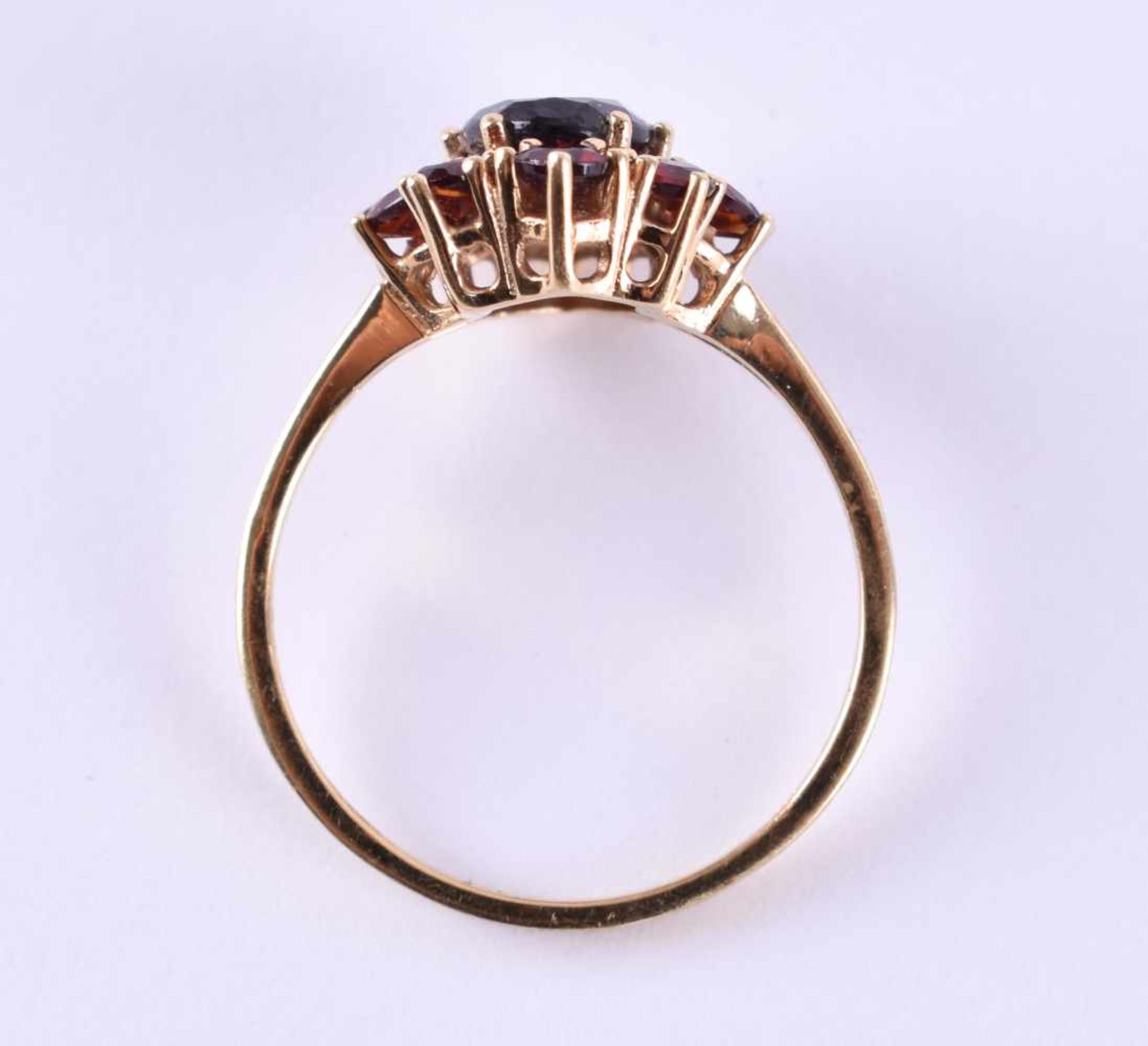 Garnet ringyellow gold 750/000, ring size approx. 56, total weight approx. 3.6 g.GranatringGG 750/ - Bild 4 aus 5