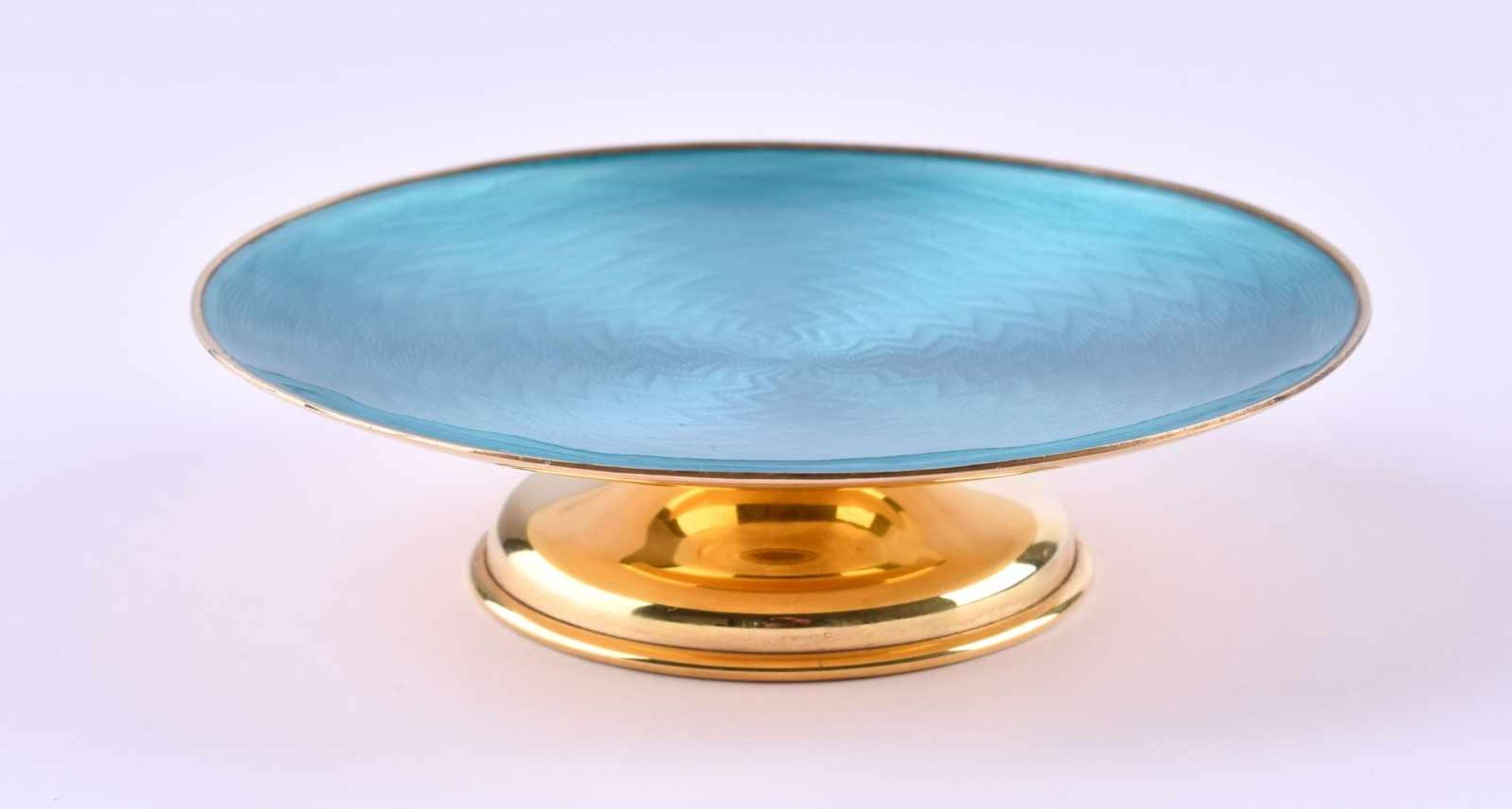 table center Russiasilver 88 Zolotnik gilded, with blue guilloche enamel, cyrillic master