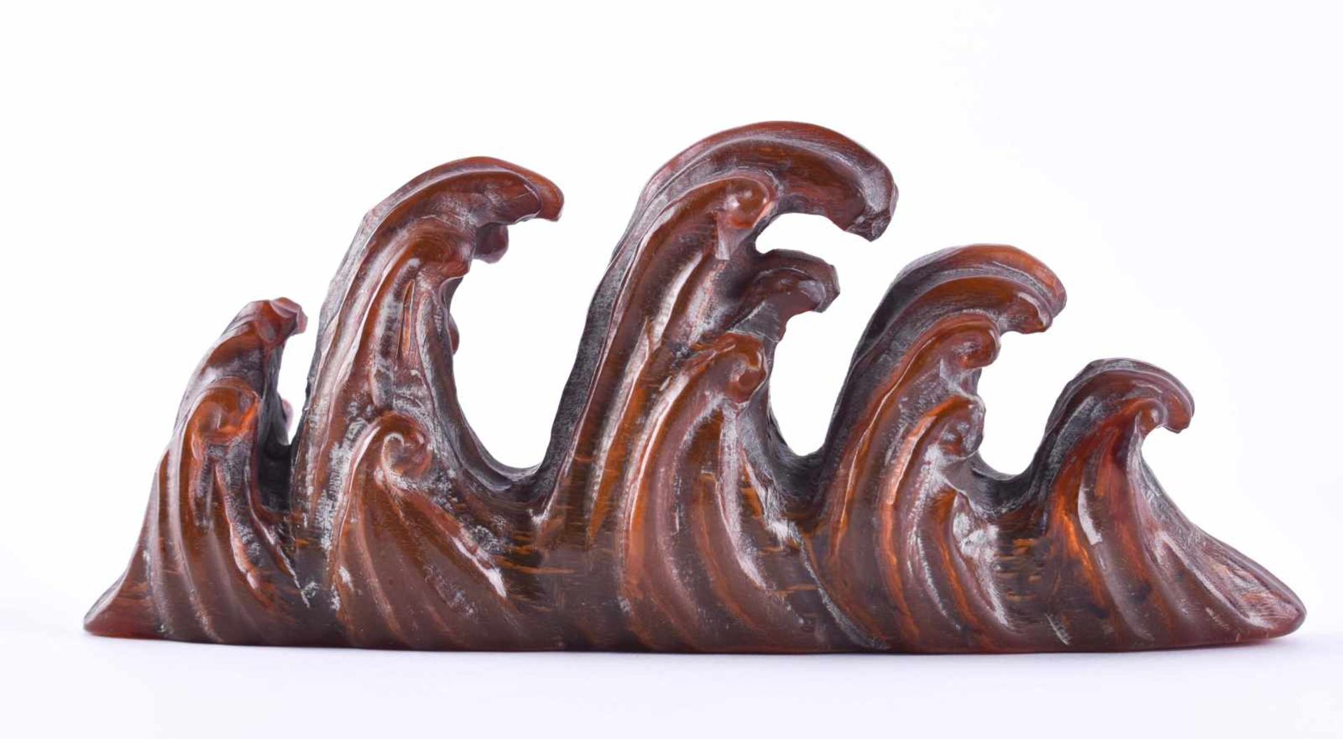 Brush Bin China Qing dynastyhorn, carved, 5.3 cm x 12.3 cm x 2.3 cmPinsel-Ablage China Qing - Bild 3 aus 4