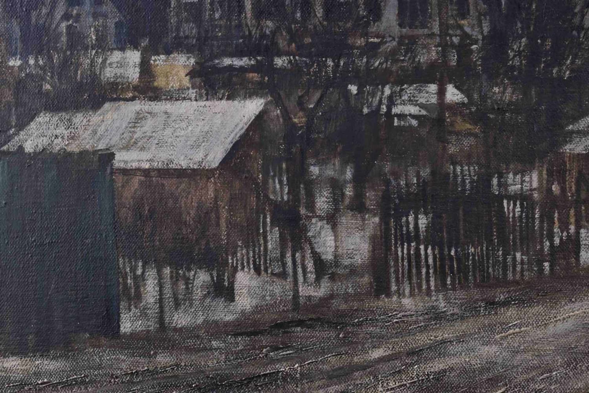 Konrad KNEBEL (1932)"Berliner Vorstadtlandschaft" (1968)painting oil / canvas, 60 cm x 80 cm, with - Bild 5 aus 7