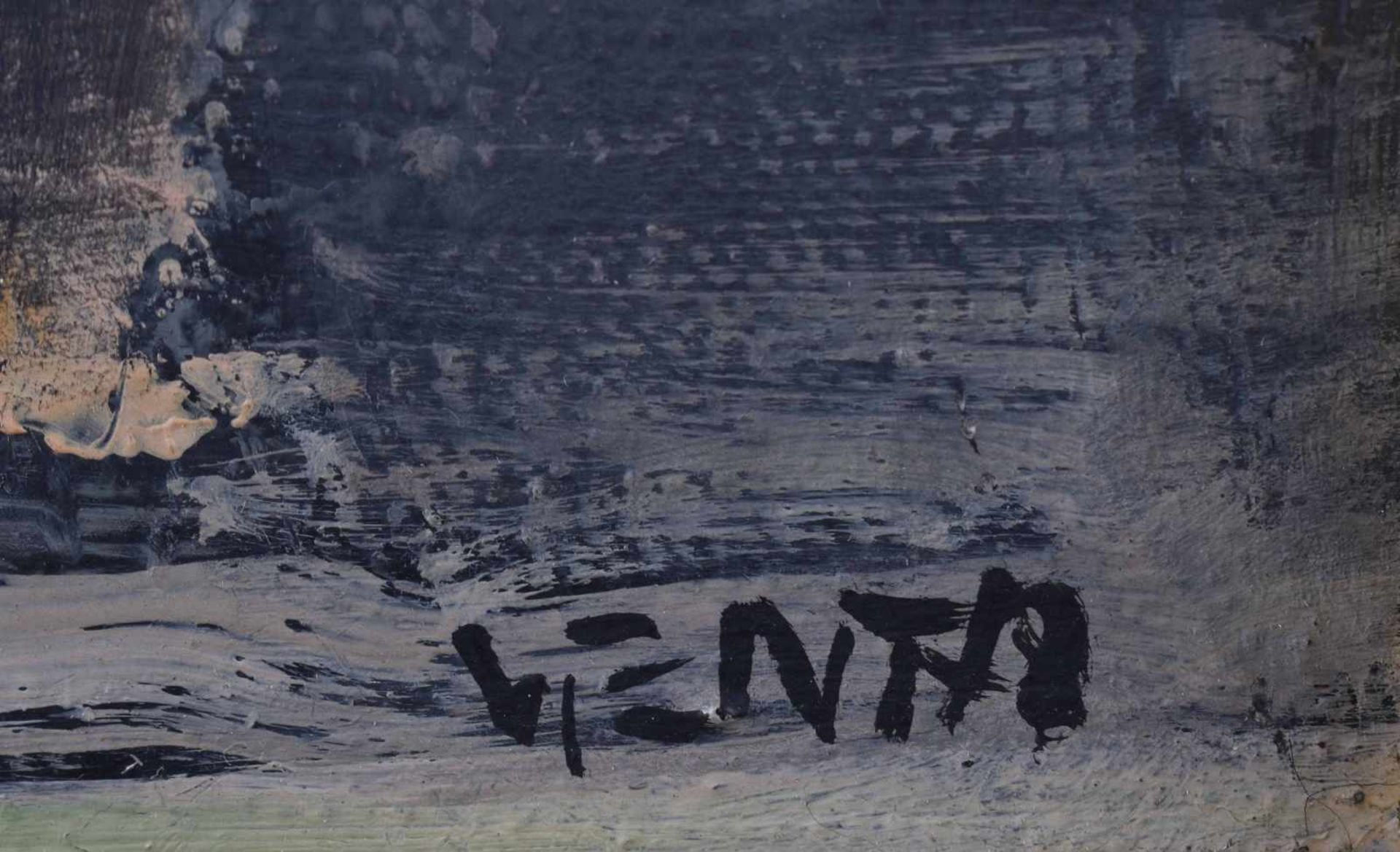 Hans VENT (1934-2018)"Paar"painting oil / canvas, 29.5 cm x 24 cm, with frame, 43.5 cm x 27.5 cm, - Image 5 of 6