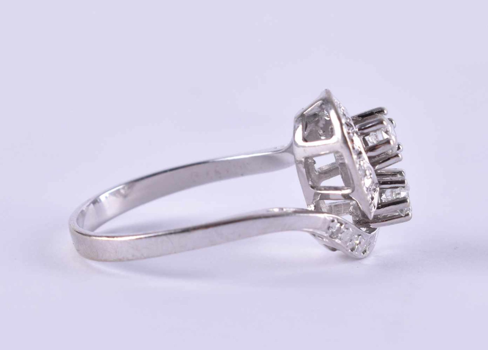 Ladies diamond ringwhite gold 585/000, set with brilliants, together approx. 0.50 ct, ring size - Bild 5 aus 6