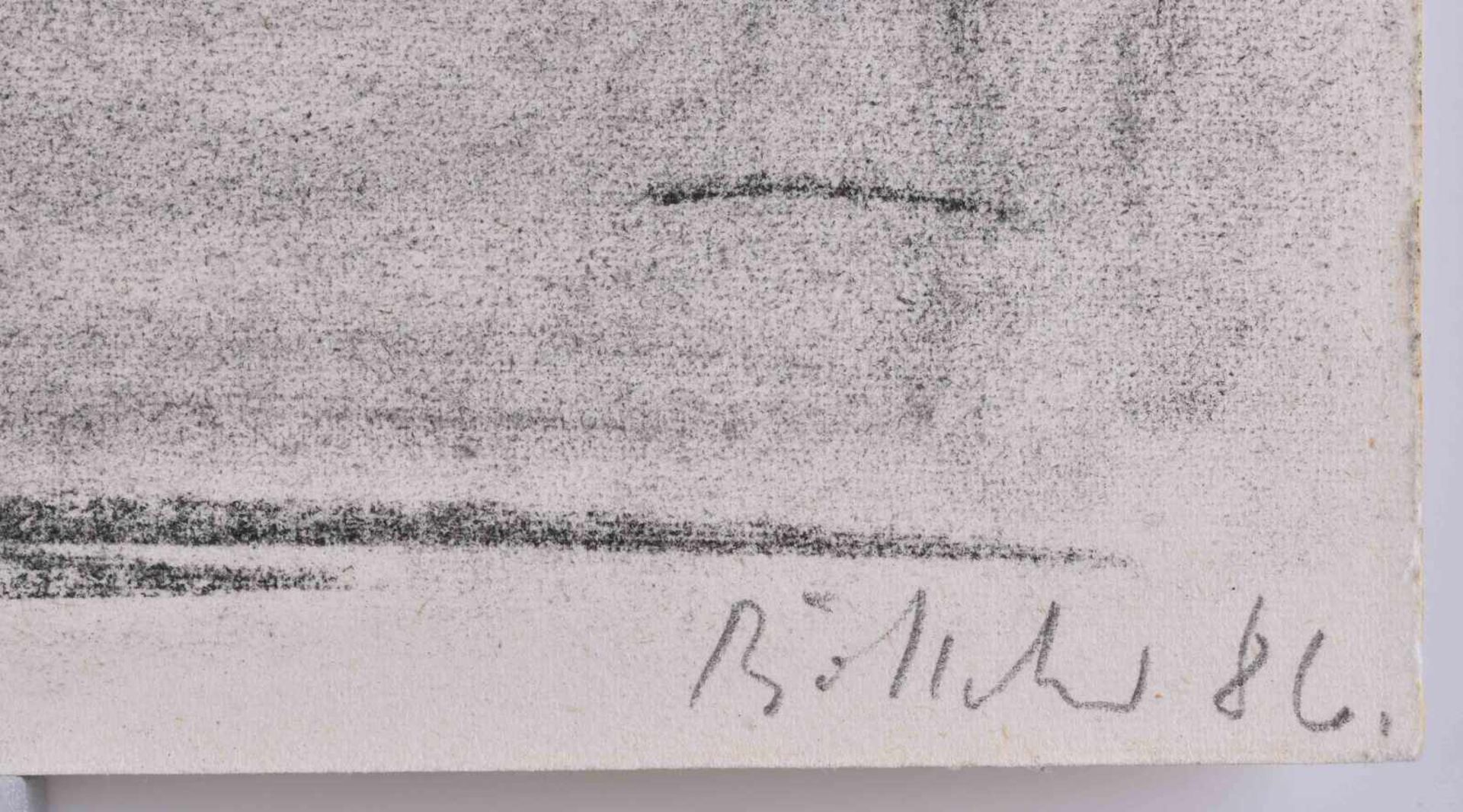 Manfred Richard BÖTTCHER (1933-2001)"Im U-Bahnhof"drawing - coal / paper, 29.5 cm x 42 cm,signed and - Bild 4 aus 4