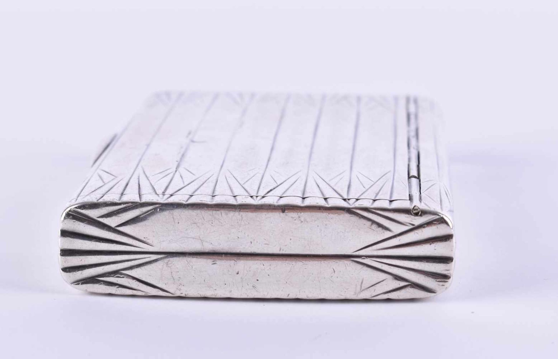 Cigarette case Russiasilver 84 Zolotnik, foldable, cyrillic master hallmark, total weight approx. - Bild 3 aus 6