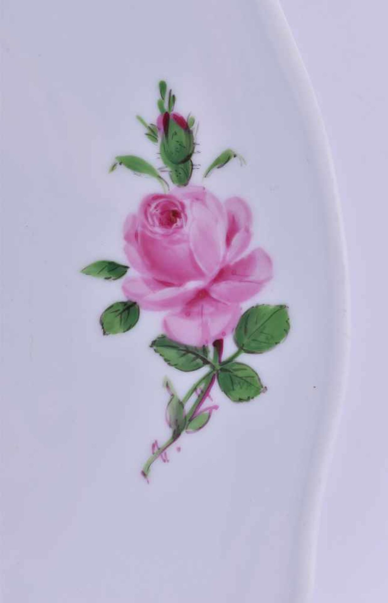 Cake plate Meissen PfeifferzeitDecor red rose, blue sword mark, 2nd choice, Ø 32.5 cmTortenplatte - Bild 3 aus 4