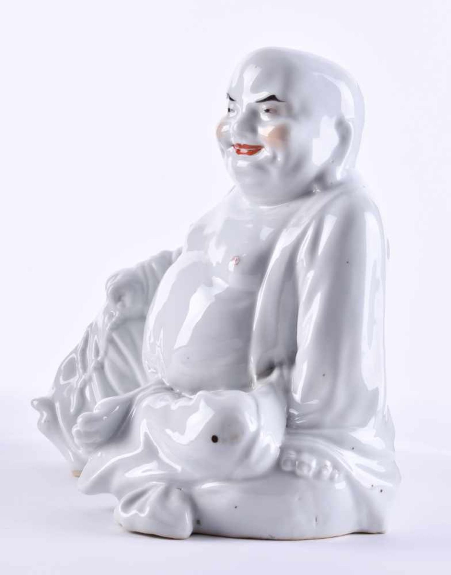 Sitting Milifo China probably Qing periodporcelain, polychrome painted, height: approx. 24.5 - Image 4 of 6