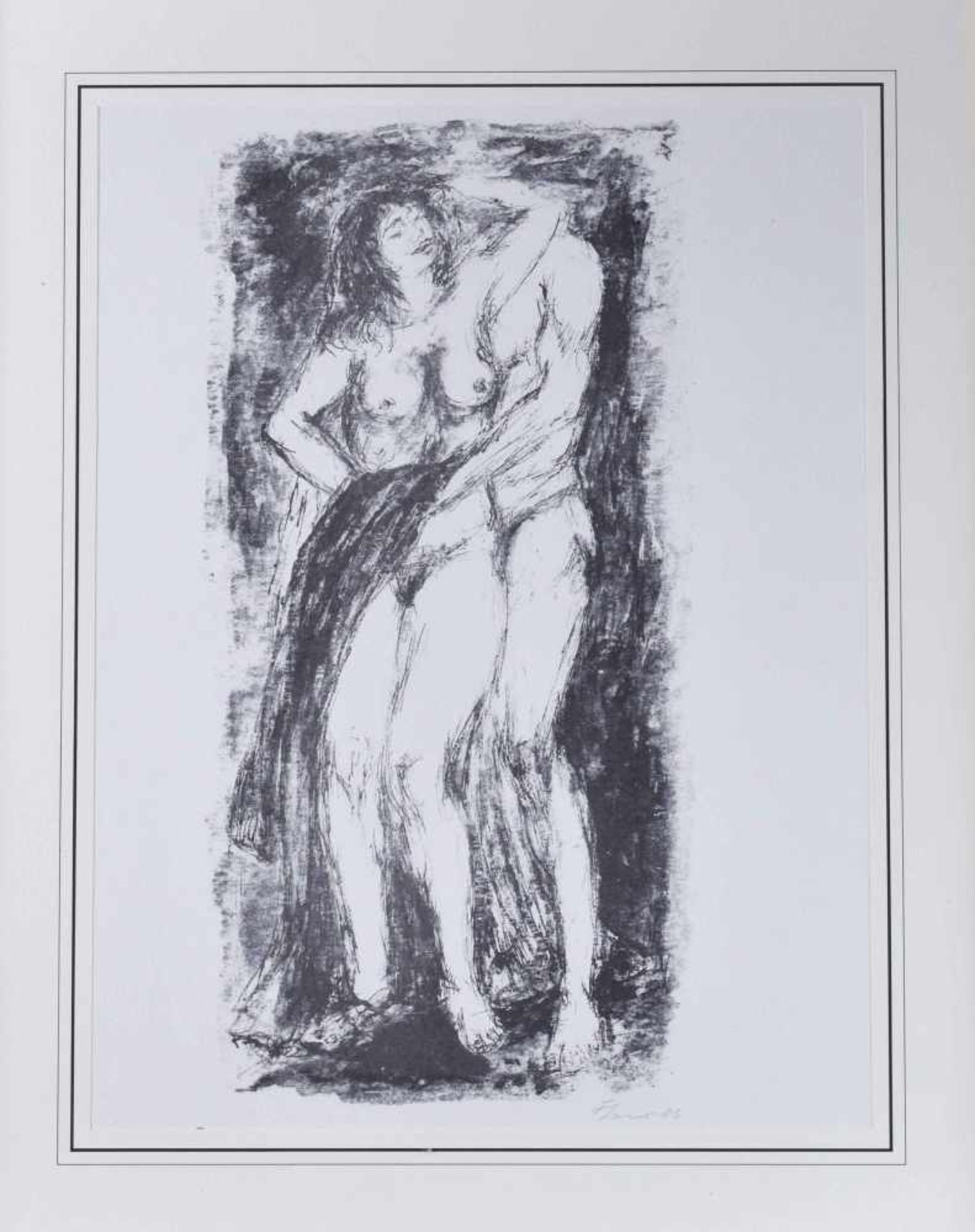 Fritz CREMER (1906-1993)"Pair of lovers"graphic lithography, visual size: 39.5 cm x 29.5 cm,hand