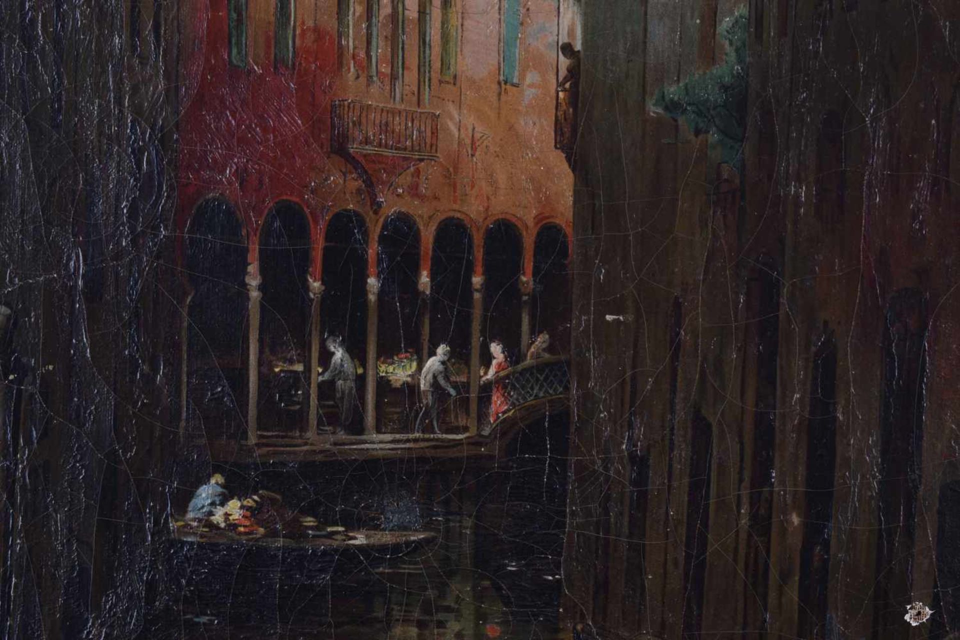 Hendricus Jacobus BÜRGERS (1834-1899)"Venedig"painting oil / canvas, 65 cm x 44.5 cm, with frame - Bild 4 aus 6