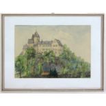 Schloss Schwarzenberg - Winkler, H. 1926Aquarell mit Bleistiftvorzeichnung links unten signiert H.