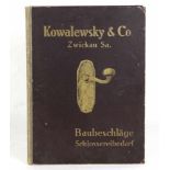 Musterbuch Fa. Kowalewsky & Co. - Zwickau Sa.Baubeschläge, Schlossereibedarf, Haupt- Musterbuch 2,