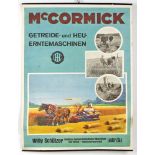 Willy Schützer, Lauter/ Sa.farbig illustriertes Werbe Rollbild *Mc Cormick Getreide- u.