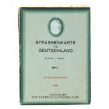 Strassenkarte von DeutschlandMasstab 1: 1250000, 1941, Mitgliederausgabe Nord und Süd, Format 123