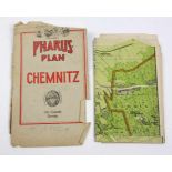 Chemnitz. Stadtplan 1905Pharus-Plan, Ca. 1905. Hsg. Otto Gassner, Chemnitz, Buchhandlung