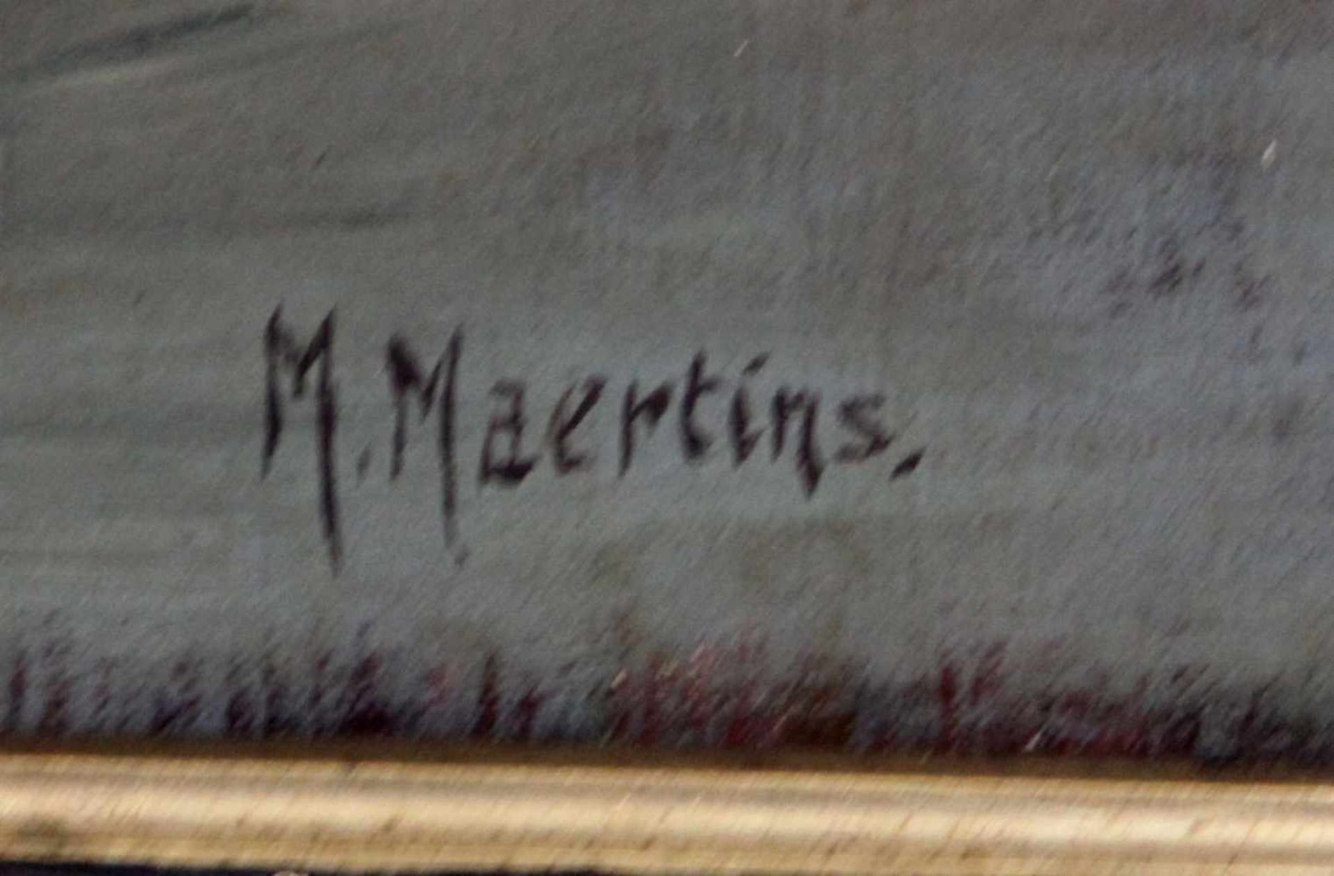 Gut Weile - Maertins, M. 1925Öl/Lwd rechts unten signiert M. Maertins, mit Blei auf Keilrahmen - Bild 2 aus 2