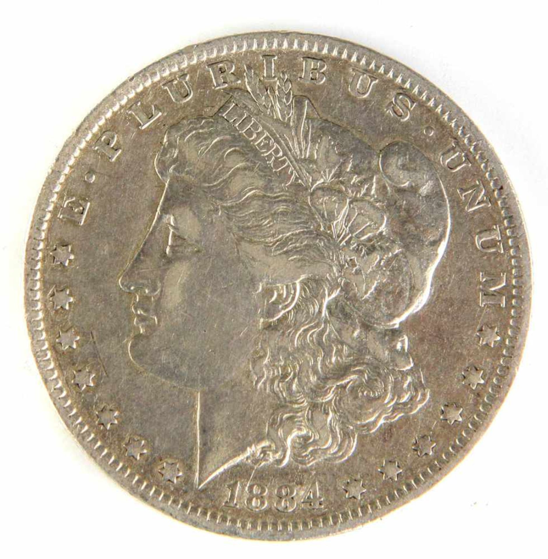 Morgan Dollar New Orleans 1884Silber, One Dollar 1884, Adler der in seinen Fängen einen