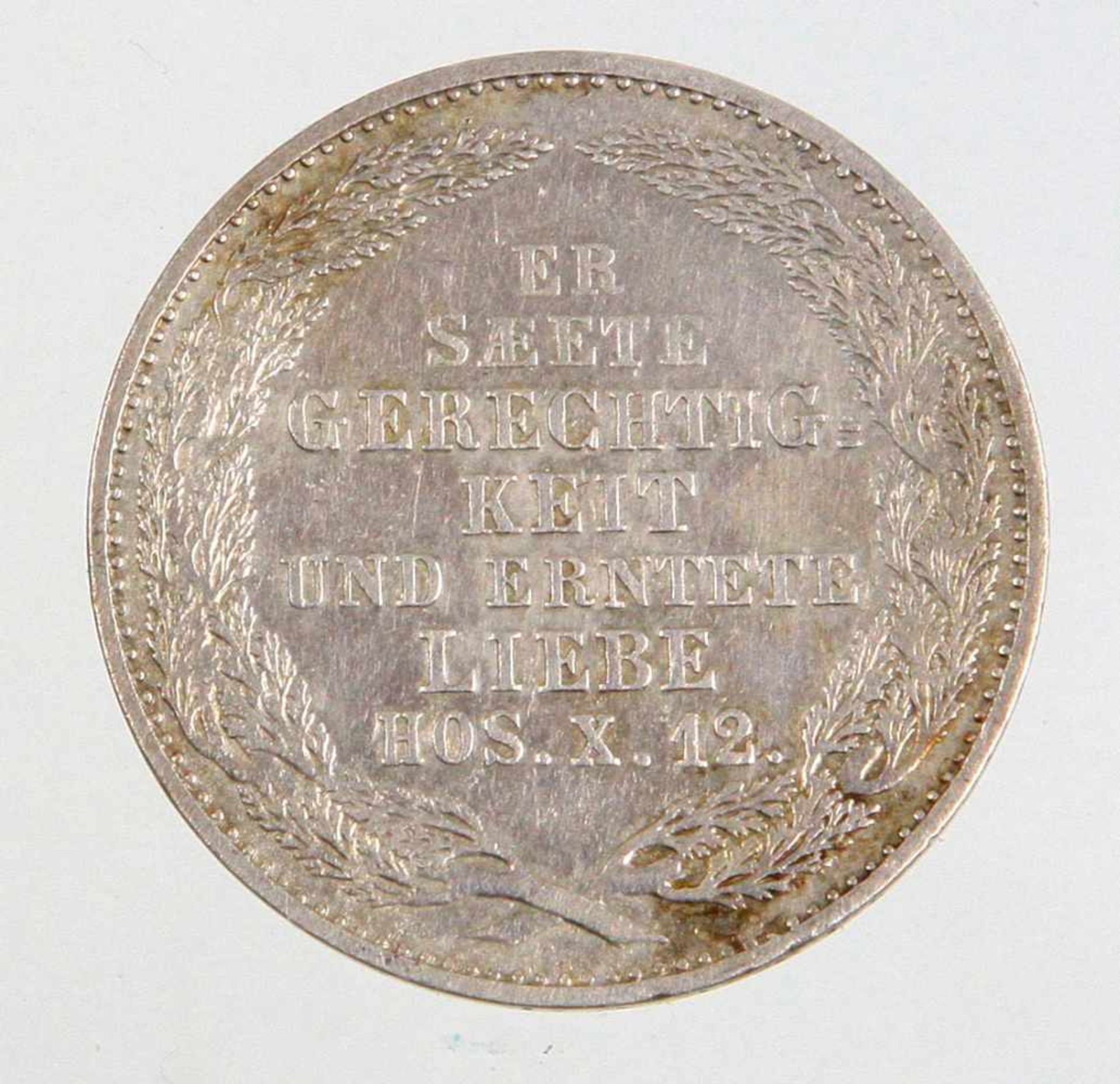 Sachsen, Friedrich August II. 1854Silber, 1/6 Sterbetaler 1854, Sachsen, Albertinische Linie, - Bild 2 aus 2