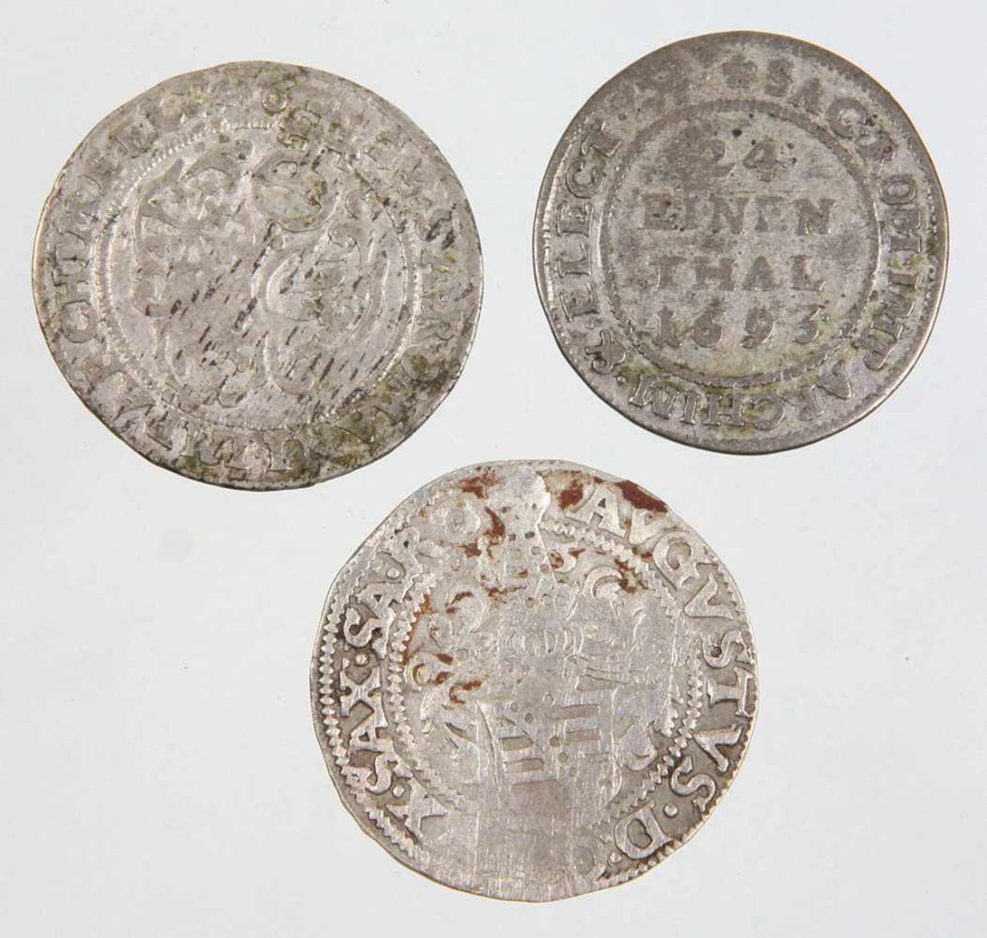 Sachsen, Groschen u. Taler 1565/1693Sachsen-Albertinische Linie, Groschen 1565 Kurfürst August (