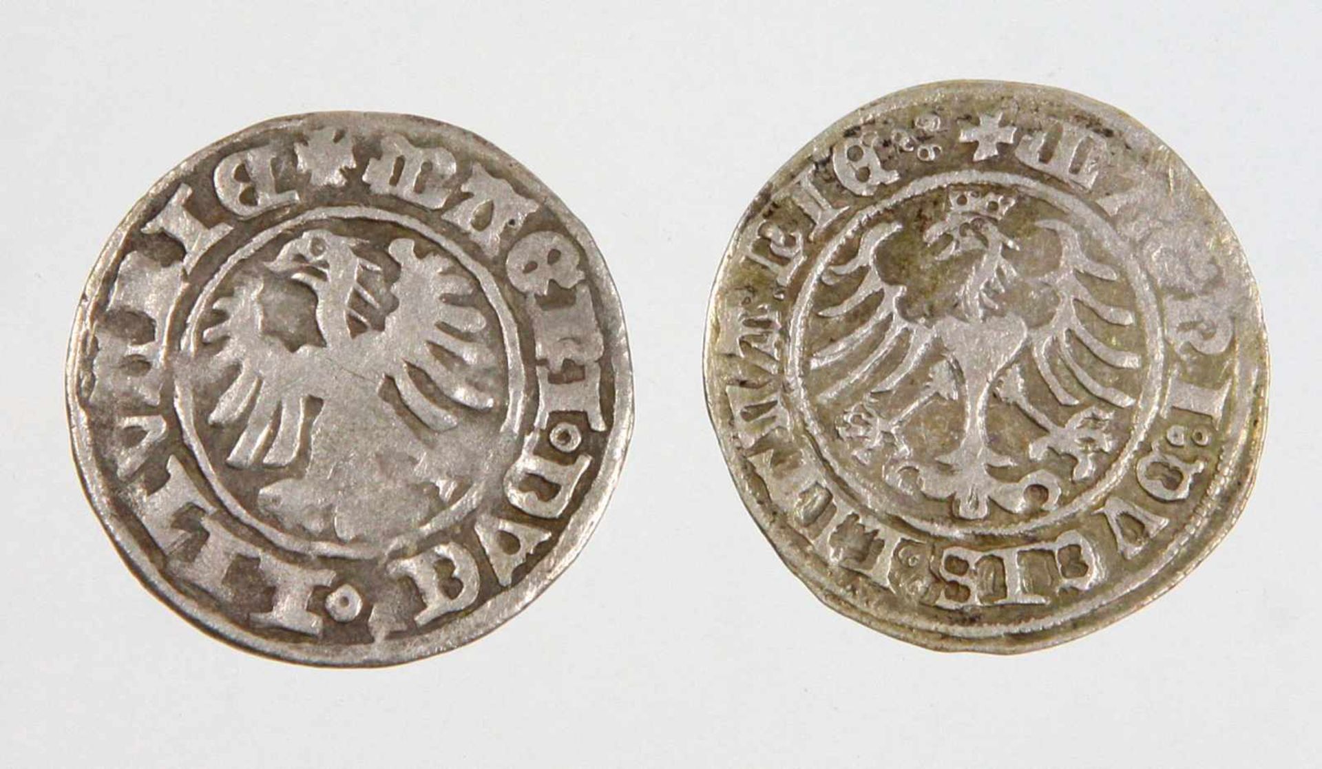 2 Halbgroschen Litauen 1501/06Baltikum, 2 x 1/2 Groschen o.J., Litauen Alexander 1501/06 - Bild 2 aus 2