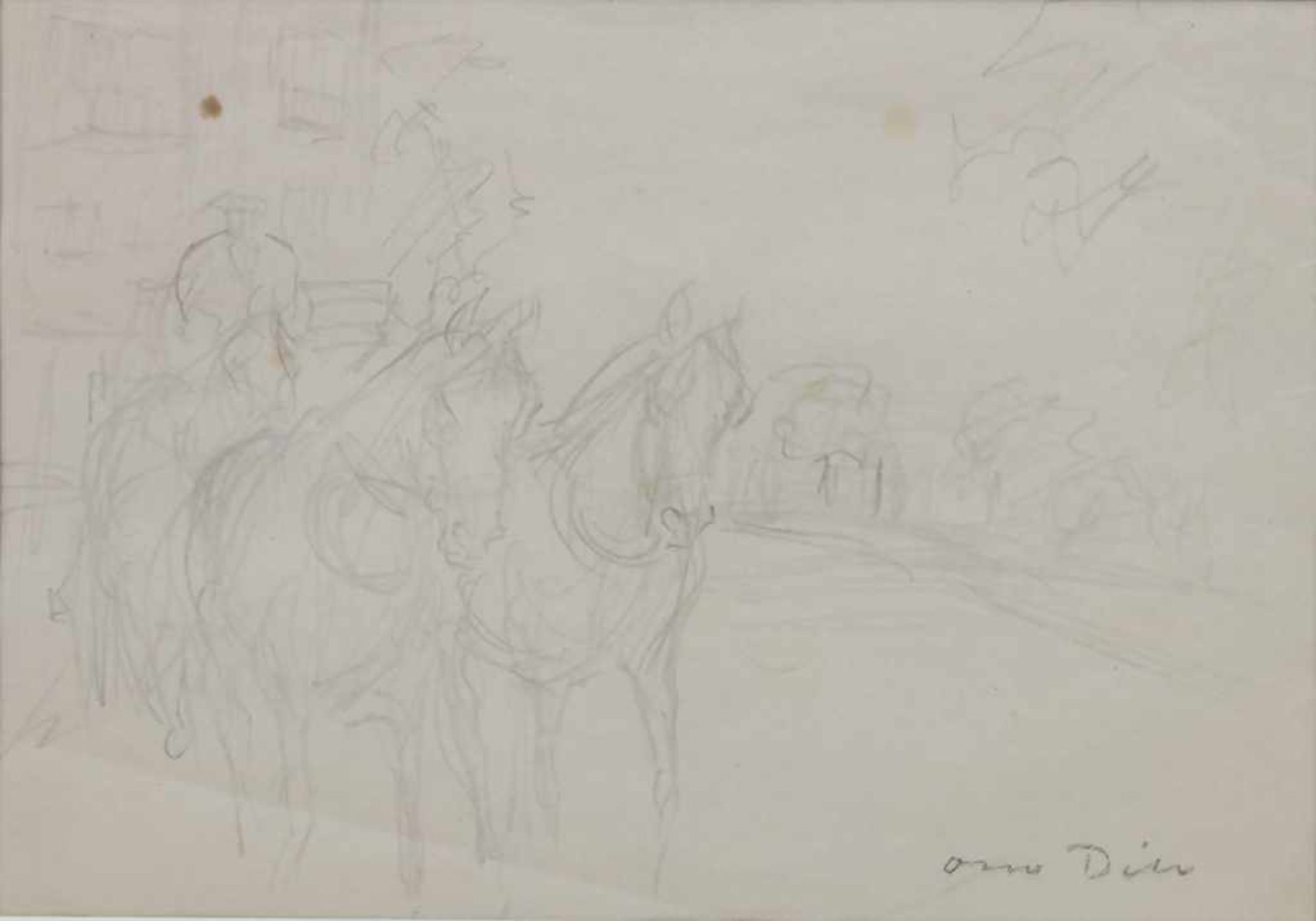 Otto Dill (1884-1957), 'Kutscher auf Vierspanner' / 'A coachman on horse-drawn carriage'Technik: