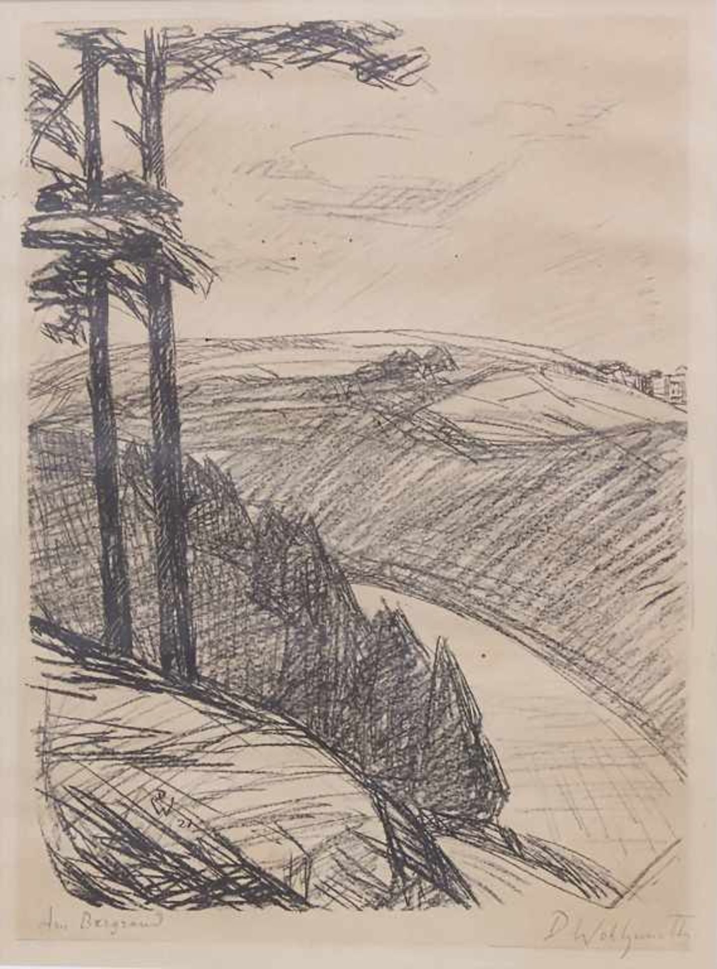 Daniel Wohlgemuth (1876-1967), Pfälzer Landschaft 'Am Bergrand' / A Palatinate landscape 'By the