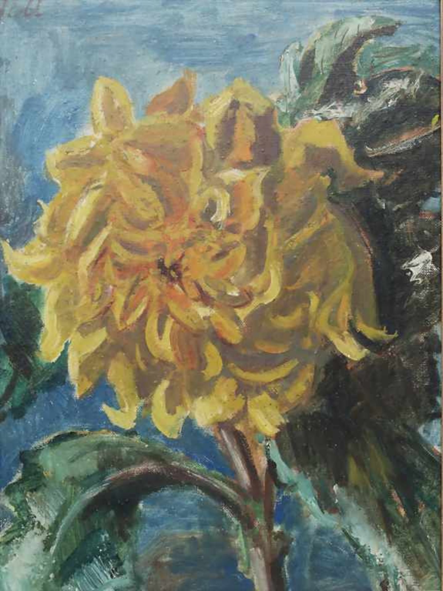 Rolf Müller-Landau (1903-1956) 'Sonnenblume' / 'A sunflower'Technik: Öl auf Leinwand, gerahmt,