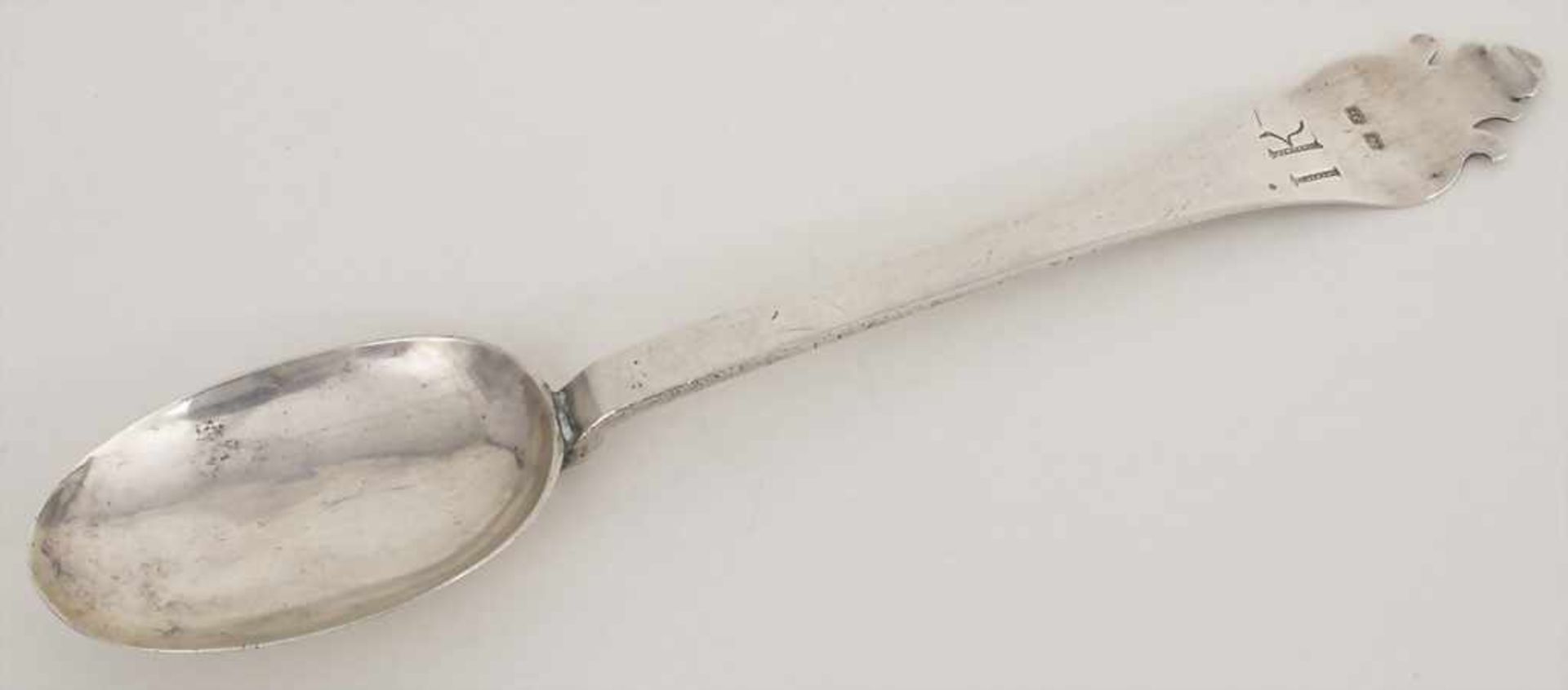 Barock Rattenschwanzlöffel / A Baroque silver rat tail spoon, Salzburg, um 1700Material: Silber 13