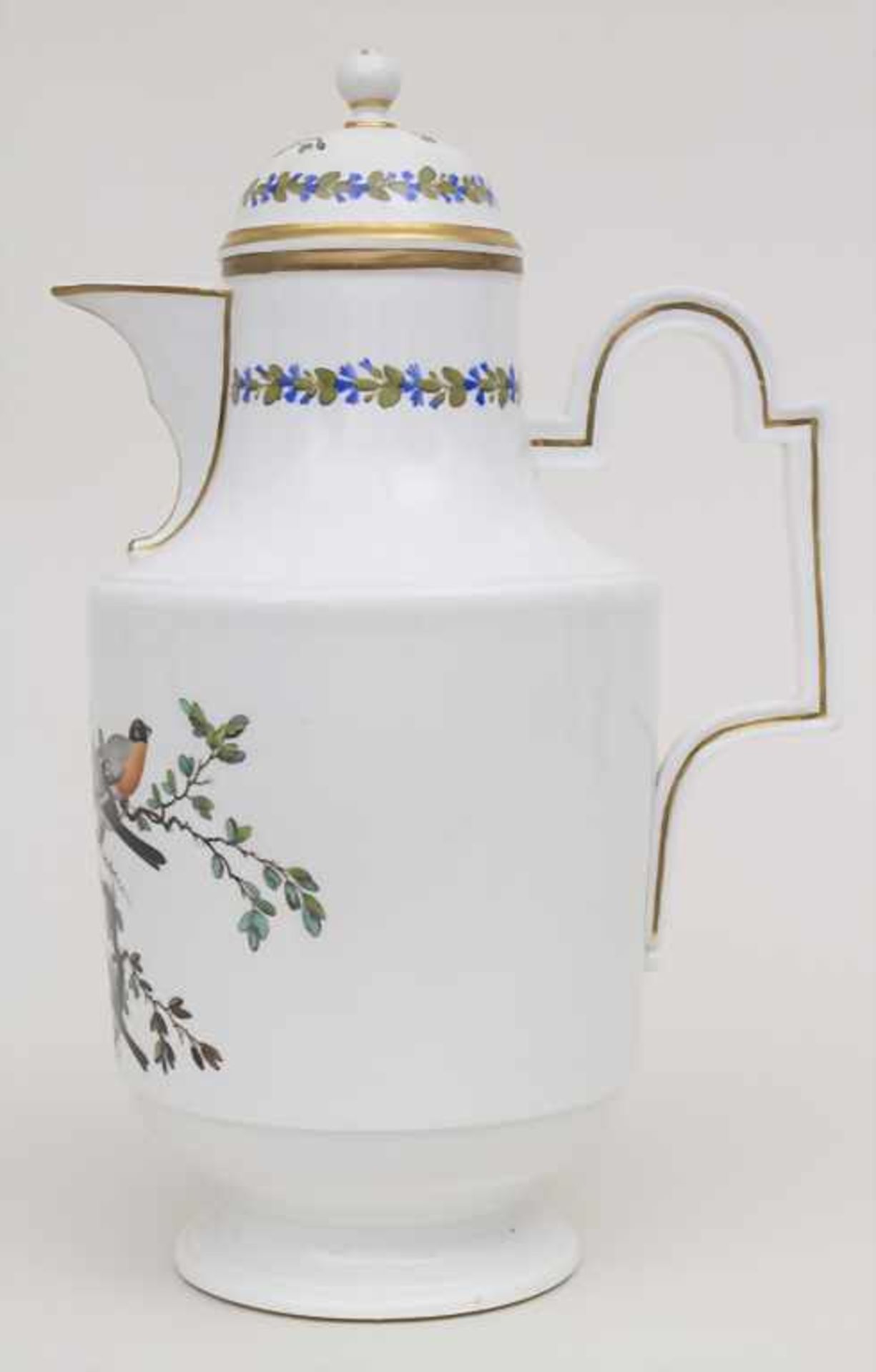 Große Kanne mit Vogelmalerei / A large coffee pot with birds, Höchst, 2. Hälfte 18. Jh.Material: