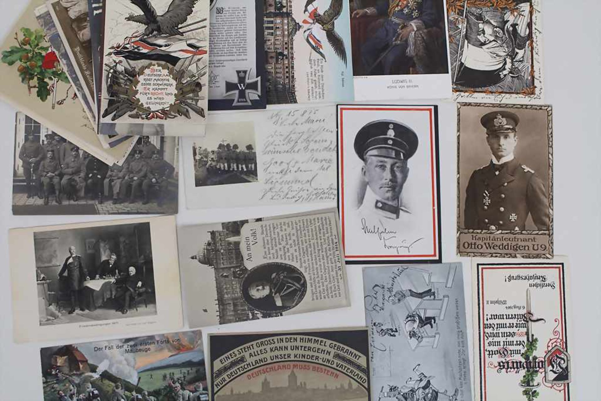 Sammlung Postkarten und Fotos, Militär und Propaganda / A collection of postcards and photos,