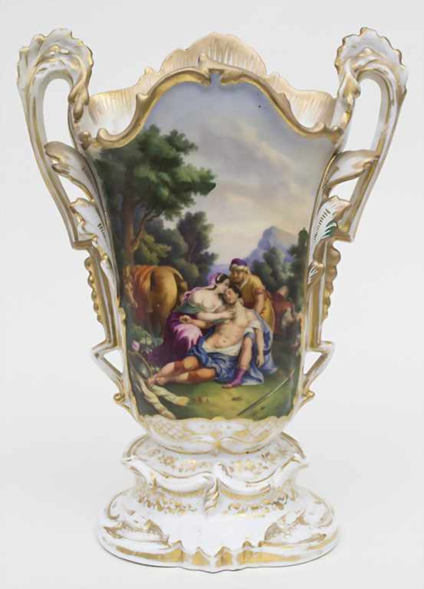 Prunkvase mit mythologischer Szene / A splendid vase with mythological scene, deutsch, Ende 19. Jh.