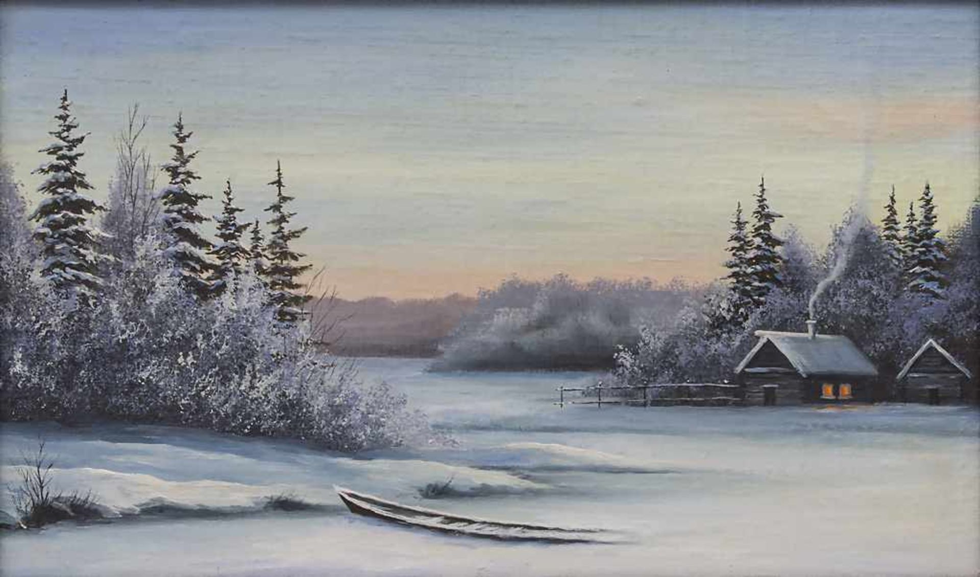 Russischer Künstler (20. Jh.), 'Winterlandschaft' / 'A winter landscape'Technik: Öl auf Malkarton,