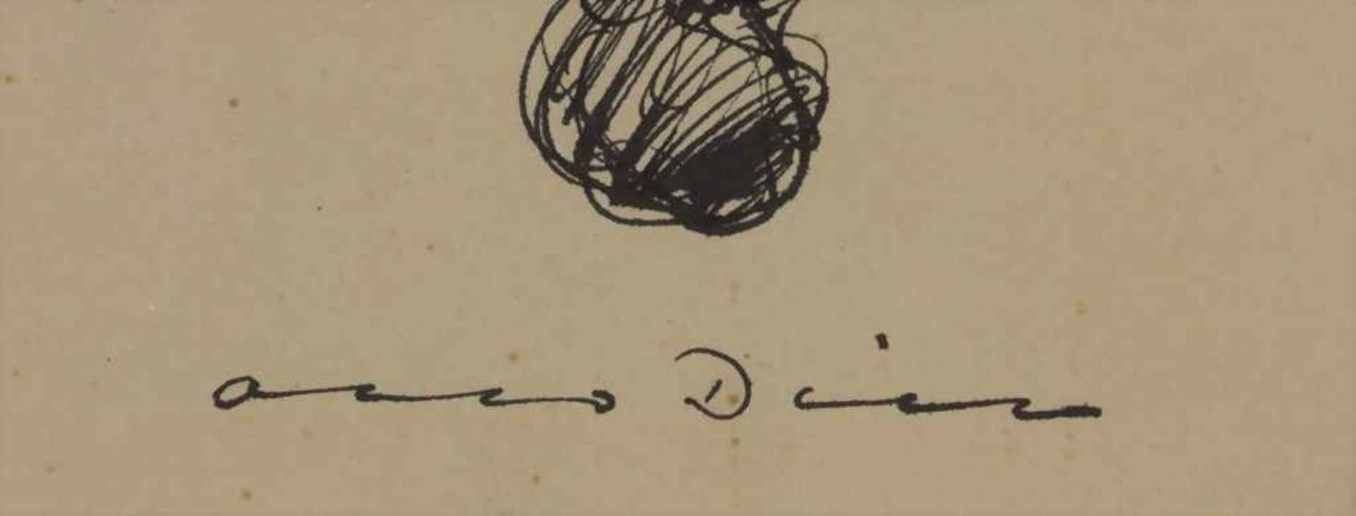 Otto Dill (1884-1957), 'Fressender Löwe' / 'An eating lion'Technik: Tuschezeichnung auf Papier, - Image 3 of 7