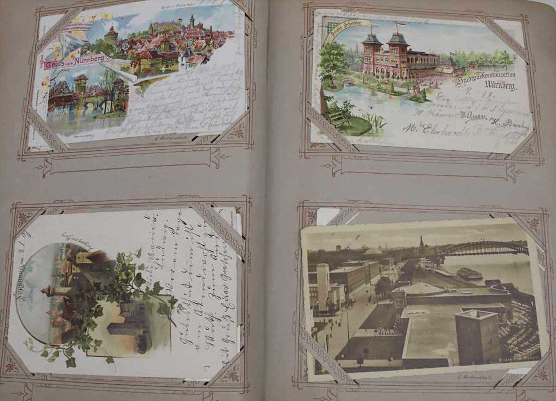 Ansichtskarten-Album / A postcard Album, um 1915Umfang: Sammlung von 300 deutschen Ansichtskarten, - Bild 2 aus 6