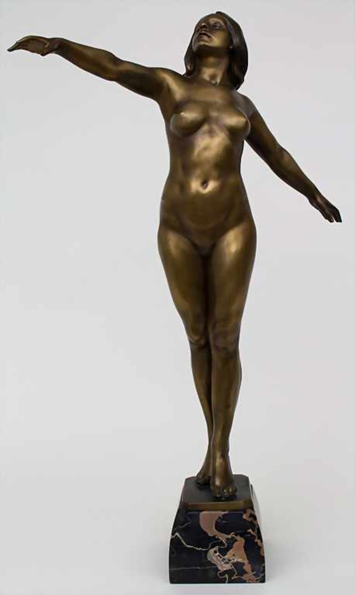 Franz Peleschka (1873-1907), Bronzeplastik 'Tanzende' / Bronze sculpture 'Dancing woman', um