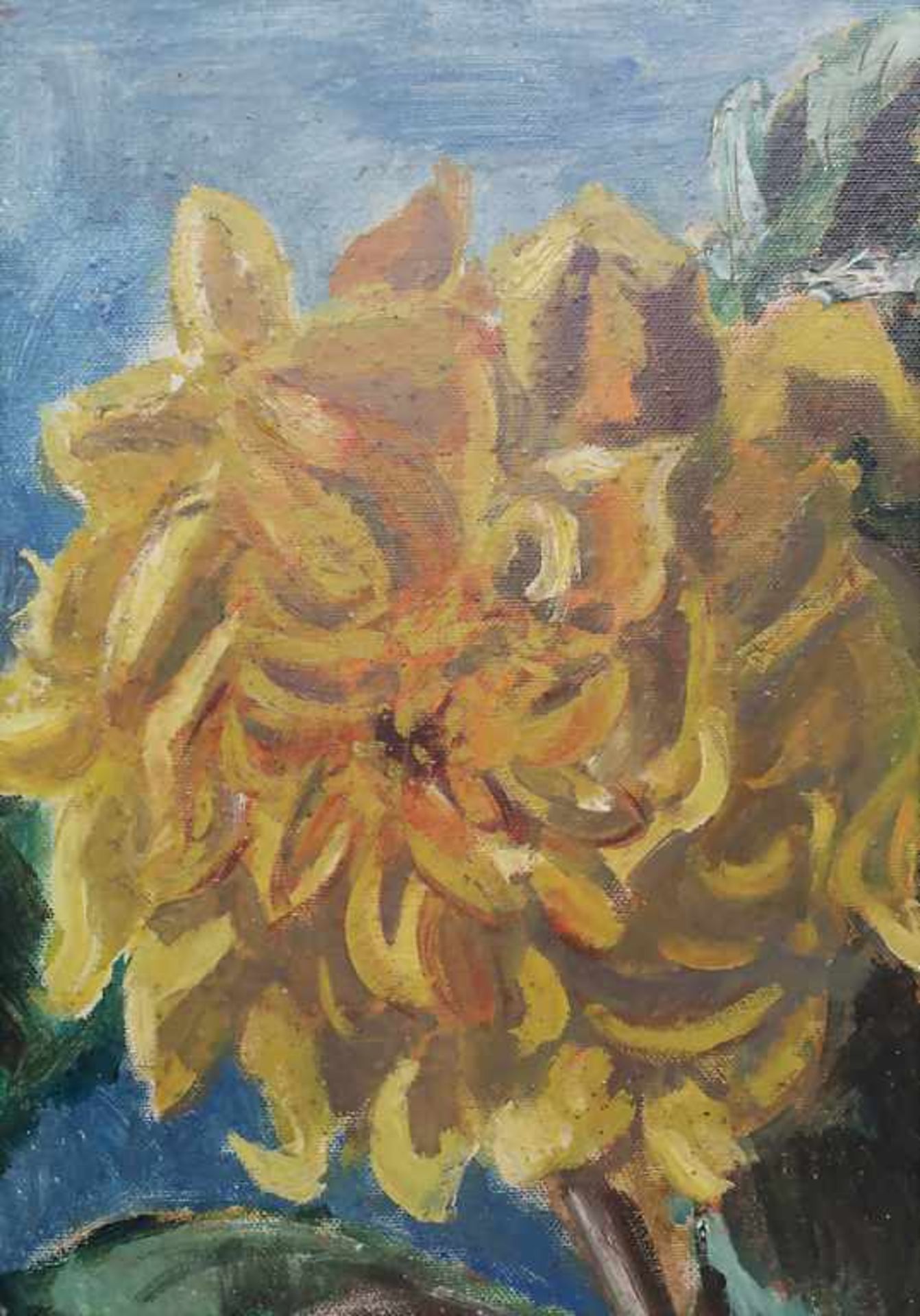 Rolf Müller-Landau (1903-1956) 'Sonnenblume' / 'A sunflower'Technik: Öl auf Leinwand, gerahmt, - Image 4 of 5