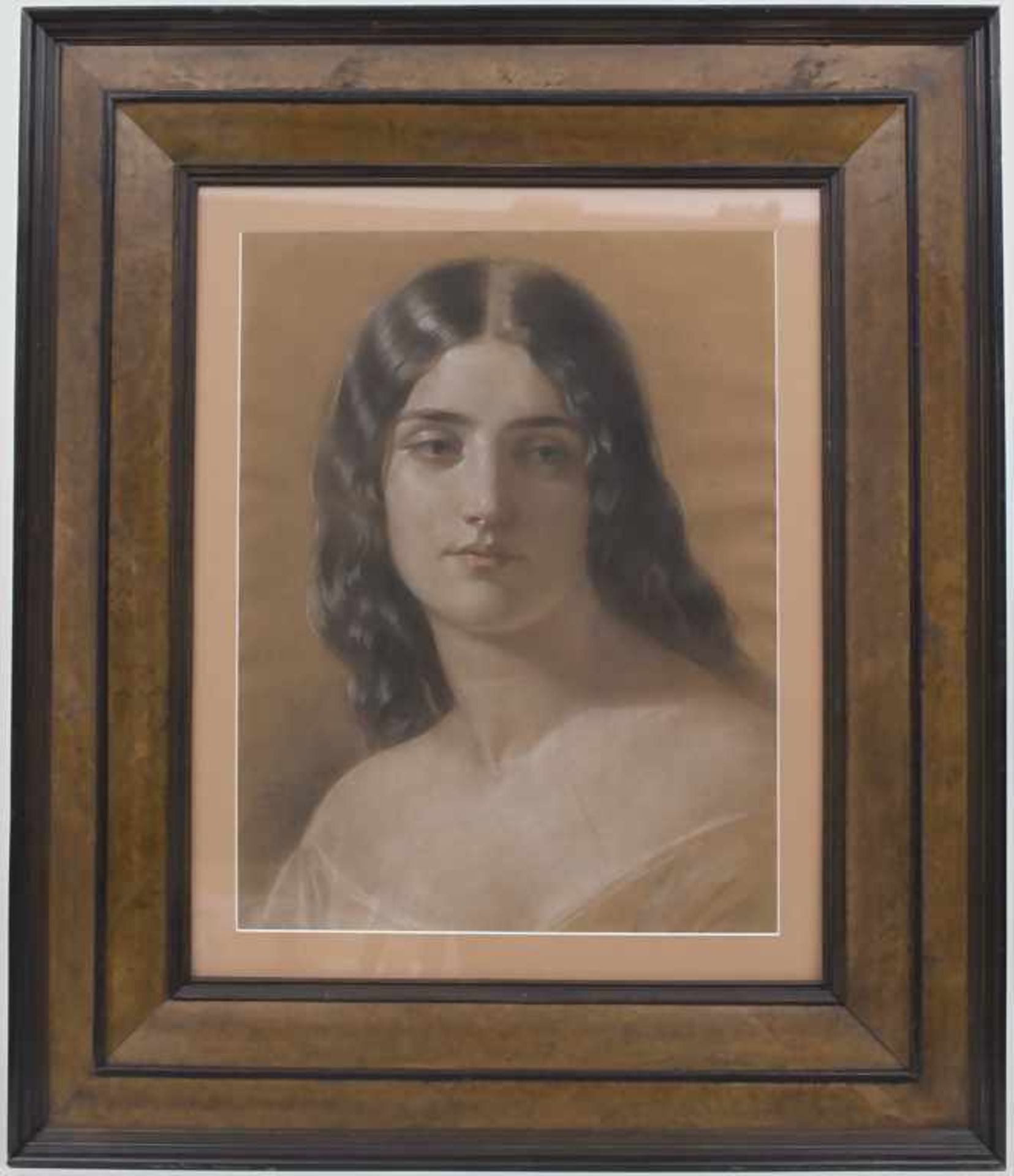 Anselm Feuerbach (1829-1880), 'Porträt einer jungen Frau' / 'A portrait of a young woman'Technik: - Image 2 of 5