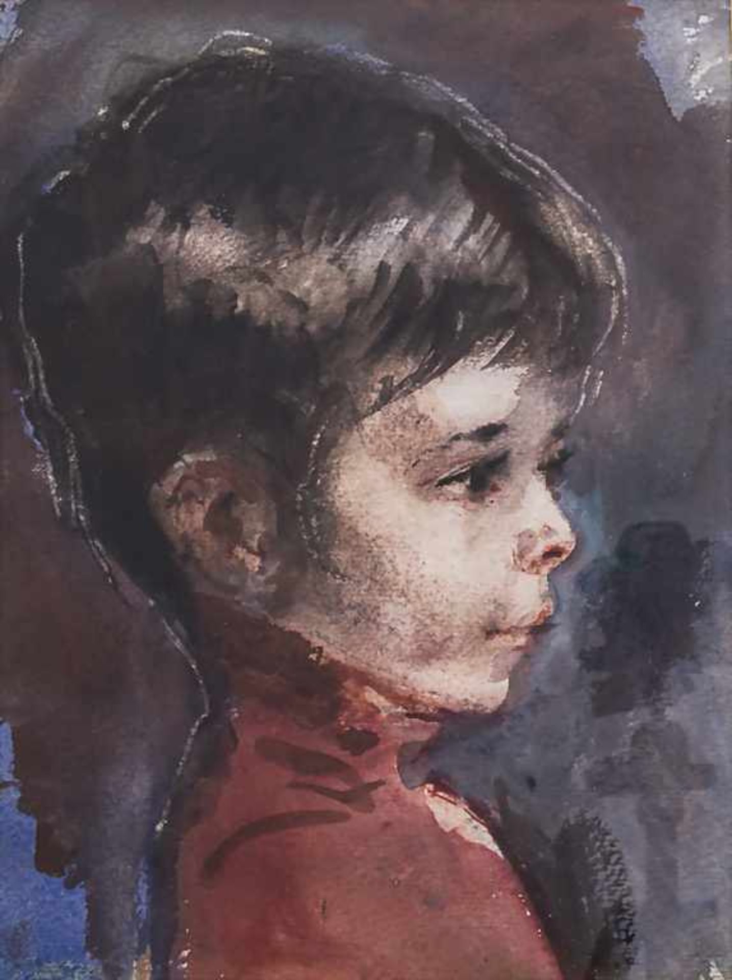 Carolus Vocke (1899-1979), 2 Porträtmalereien 'Kinder' mit Skizzensammlung / A set of 2 portraits ' - Image 2 of 6
