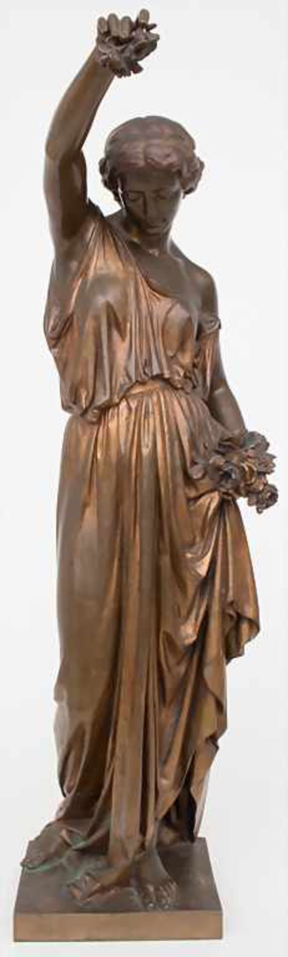 Aimé Millet (1814-1891), Bronzesplastik 'Flora' / A bronze sculpture 'Flora', Paris, um