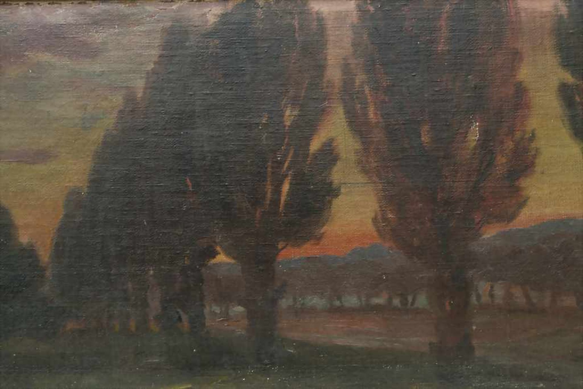 Auguste Croissant (1870-1941) (Zuschreibung/Attributed), 'Queichheimer Tal im Abendlicht' / 'The - Image 3 of 5