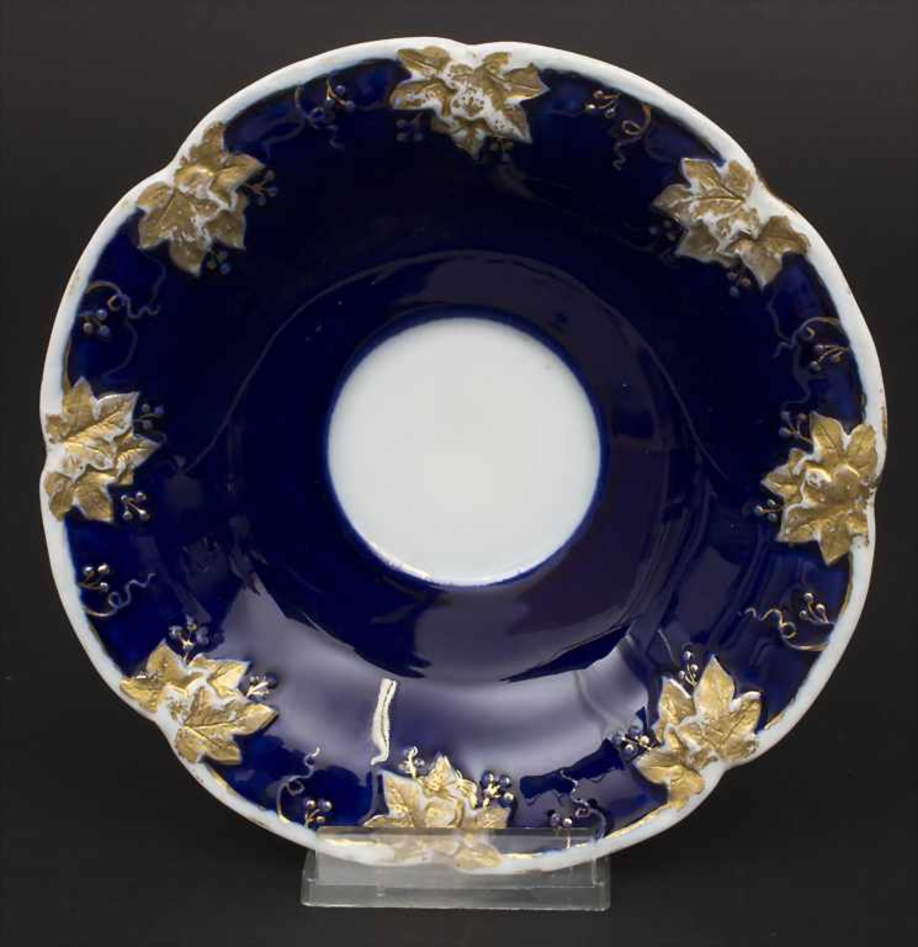 Tasse und UT / A cup and saucer, Meissen, Mitte 19. Jh.Material: Porzellan, kobaltblau und mit - Image 3 of 6