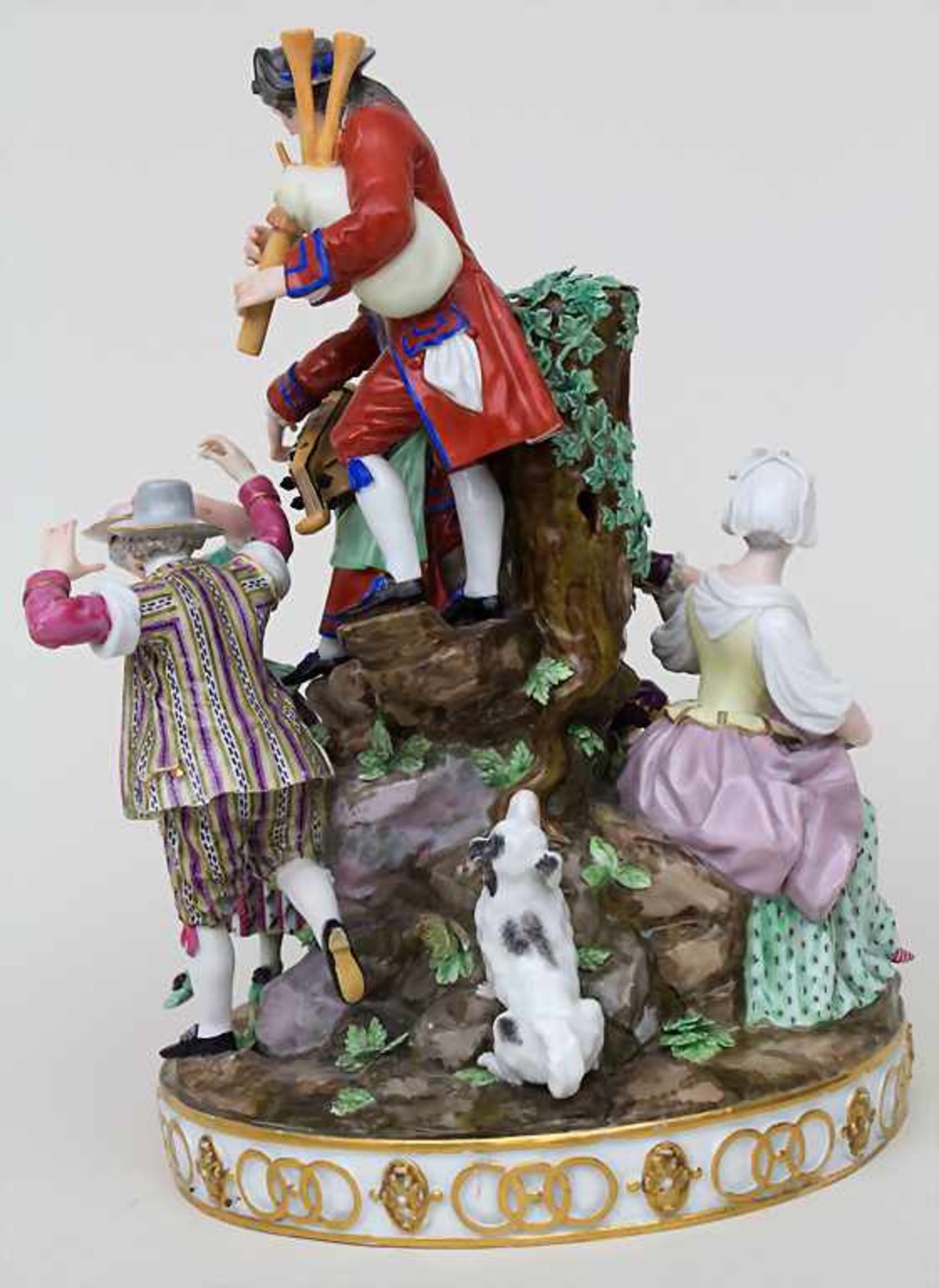 Seltene Figurengruppe 'Der Tanz' / A rare figural group 'The Dance', Michel Victor Acier, Meissen, - Image 4 of 7