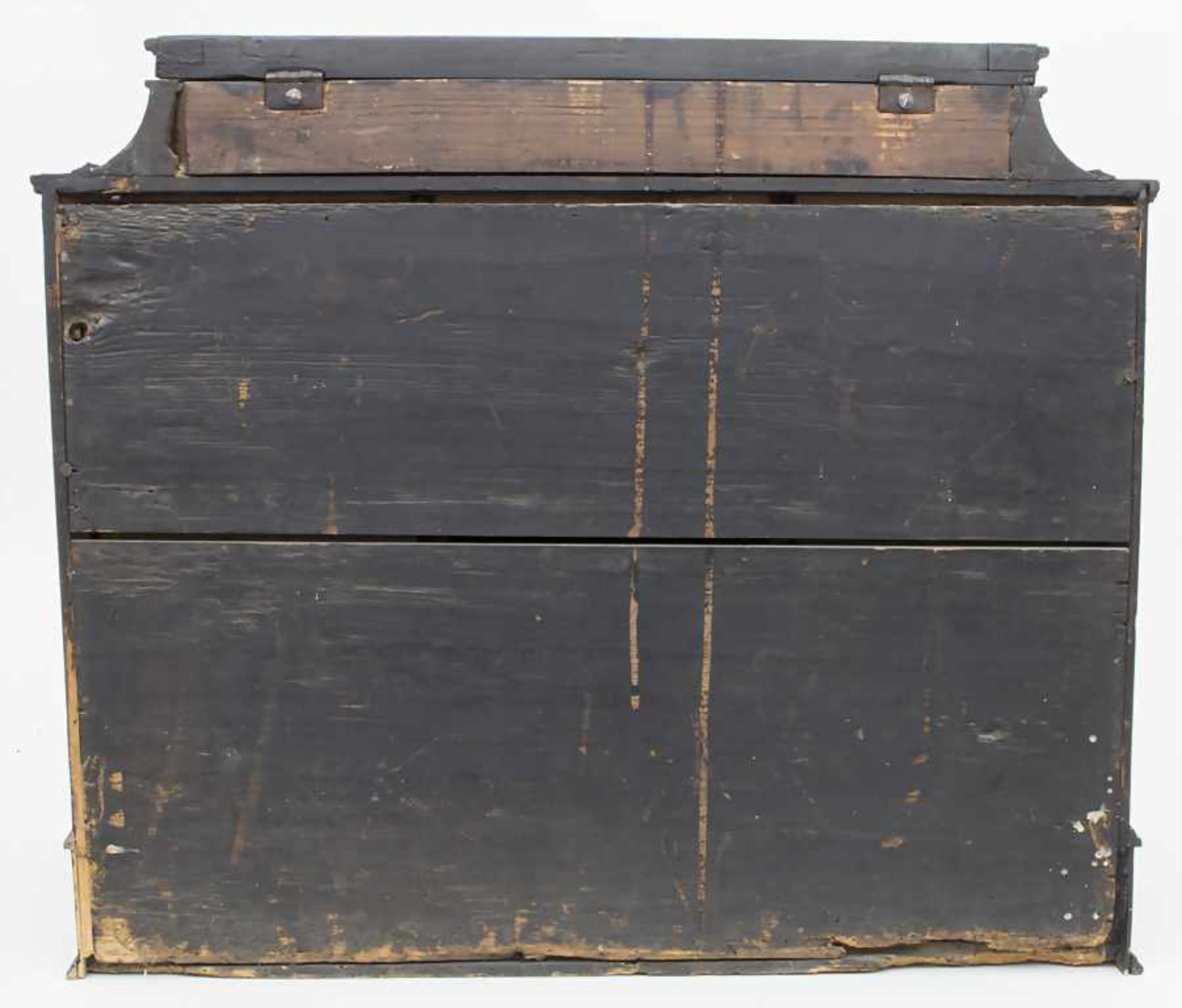 Kabinettschränkchen / A small cabinet, 17. / 18. Jh.Material: Holz, ebonisiert, 2-türig, - Image 7 of 12