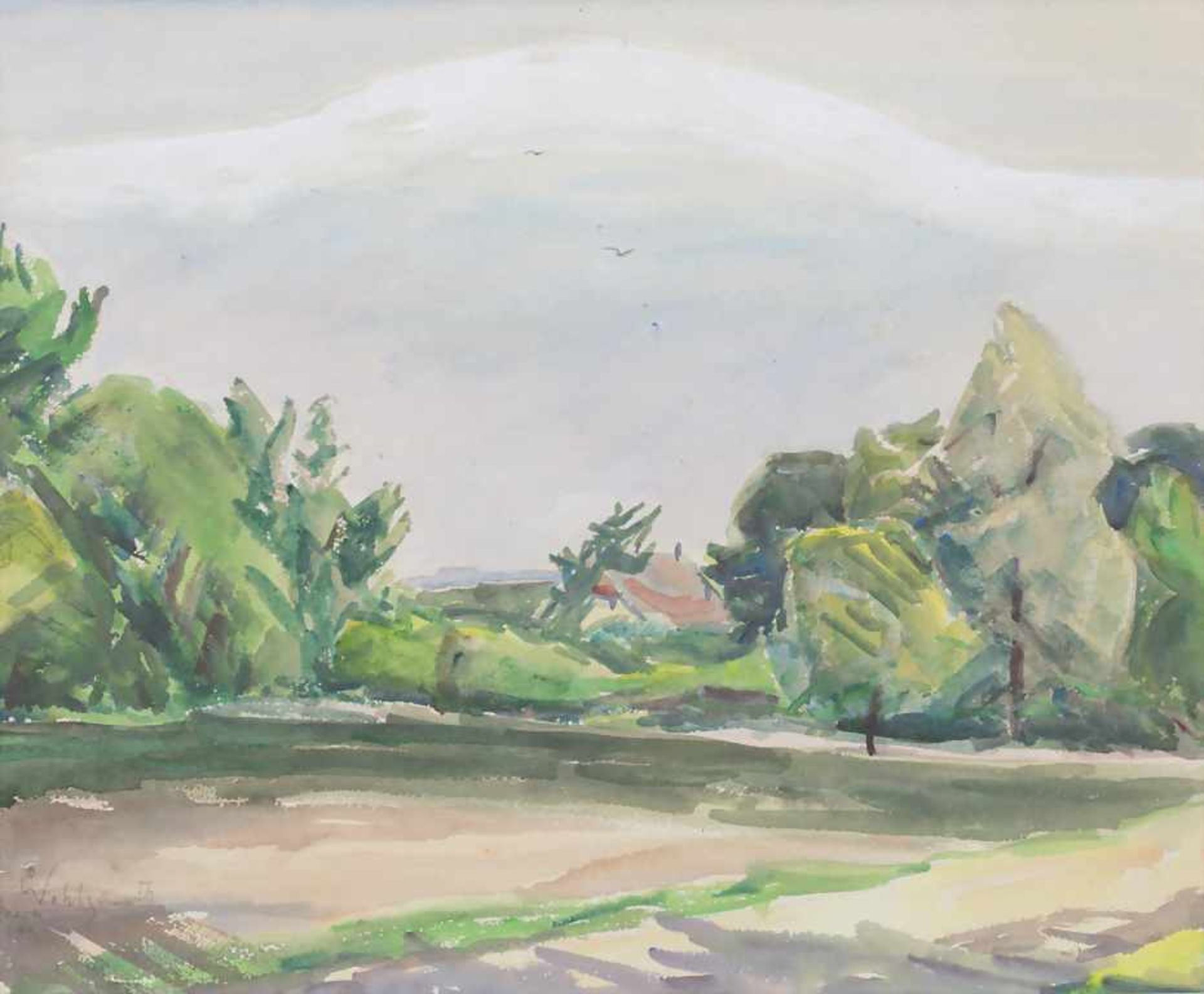 Daniel Wohlgemuth (1876-1967), 'Pfälzer Landschaft am Waldrand' / 'A Palatinate landscape by the