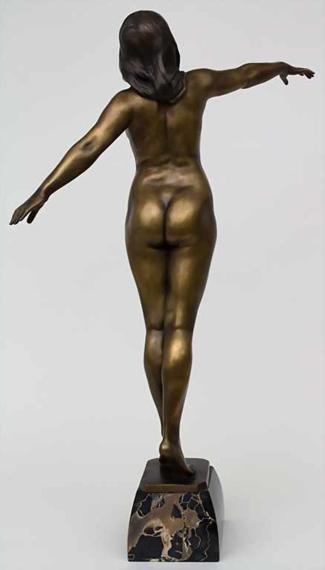 Franz Peleschka (1873-1907), Bronzeplastik 'Tanzende' / Bronze sculpture 'Dancing woman', um - Image 3 of 5