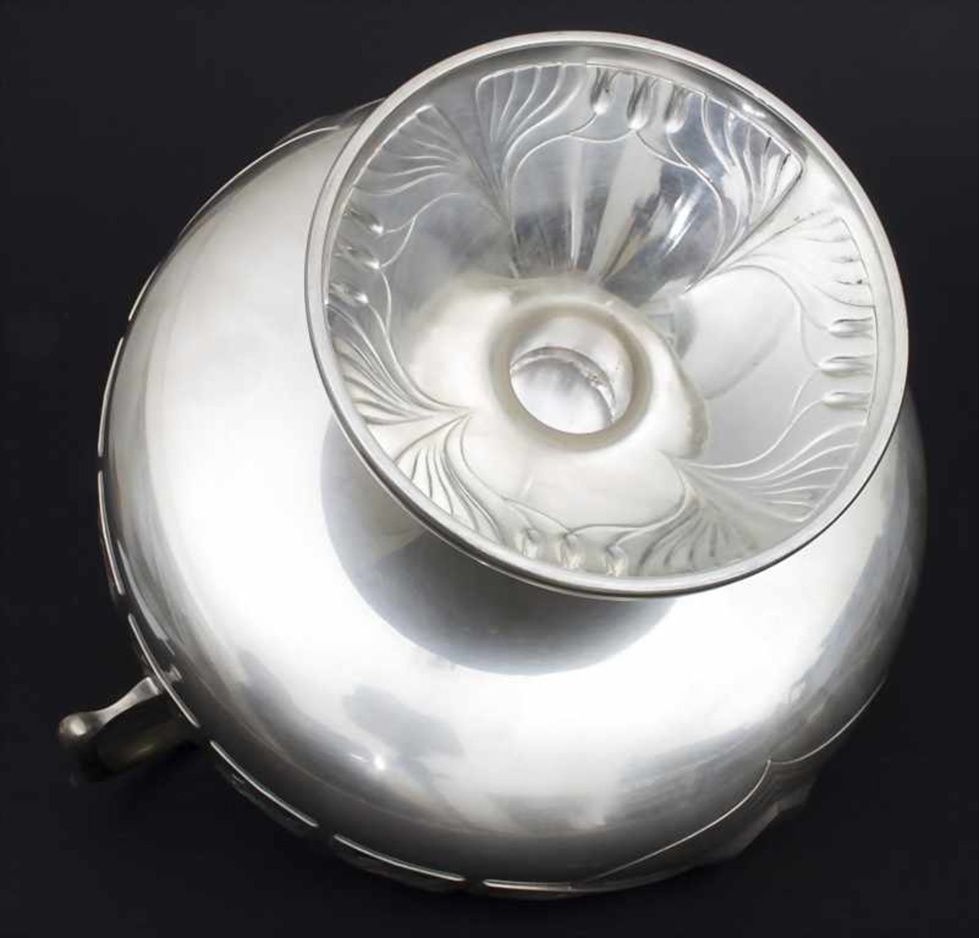 Große Jugendstil Henkelschale / An Art Nouveau footed bowl with handle, WMF, Geislingen, um - Bild 6 aus 7
