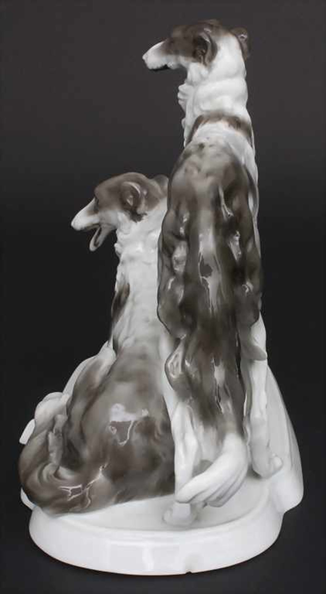 Zwei Tierfigurengruppen 'Barsoi-Paar' / Two animal figure groups 'Barsois', Carl Scheidig, - Bild 16 aus 16