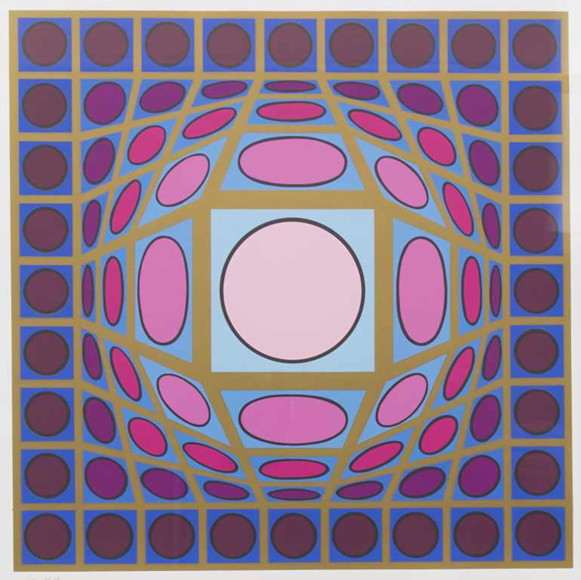 Victor Vasarely (1906-1997), Op-Art-Komposition / An Op-Art-compositionTechnik: Farbserigrafie,